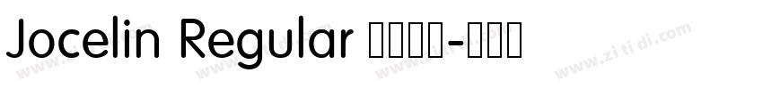 Jocelin Regular 商用须授字体转换